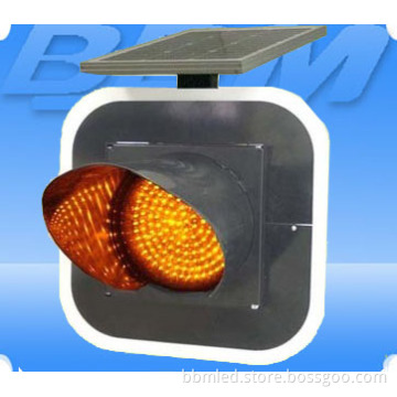 Solar LED Traffic Light with Yellow Warning